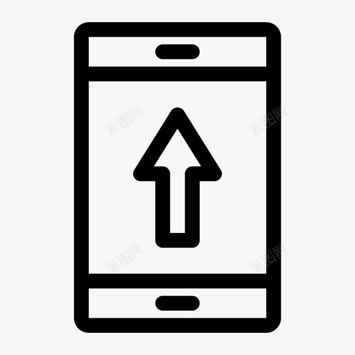 手机升级更新上传图标svg_新图网 https://ixintu.com 上传 升级 手机 更新 电脑技术
