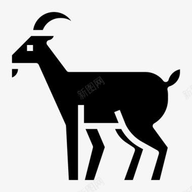山羊动物羔羊图标图标