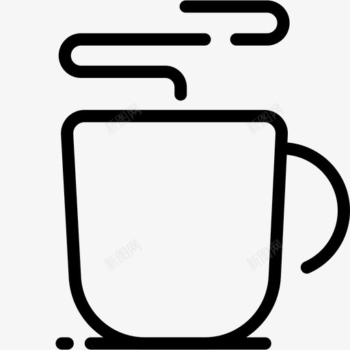 饮料咖啡杯子图标svg_新图网 https://ixintu.com 办公室 咖啡 杯子 热水 饮料