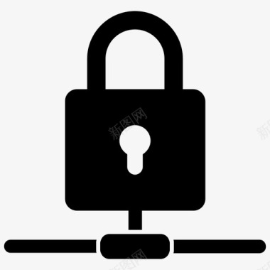 网络保护网络锁网络安全图标图标