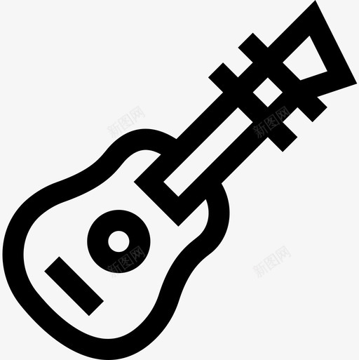 吉他普通艺术19线性图标svg_新图网 https://ixintu.com 吉他 普通艺术19 线性