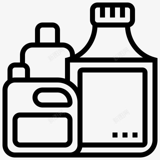 塑料废料瓶子容器图标svg_新图网 https://ixintu.com 塑料 容器 废料 气候变化 污染 瓶子