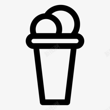 冰淇淋饮料凉快图标图标