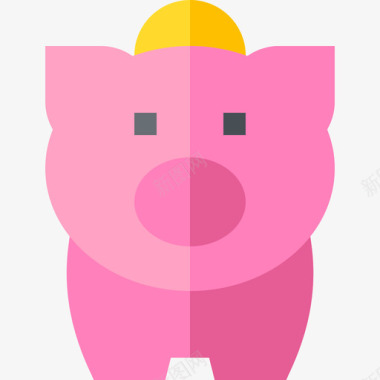 小猪存钱罐50英镑平的图标图标