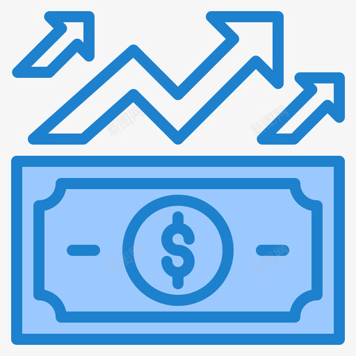 利润启动3蓝色图标svg_新图网 https://ixintu.com 利润 启动 蓝色