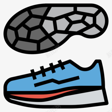 跑步鞋31码直线颜色图标图标