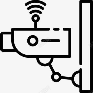闭路电视智能家居11线性图标图标