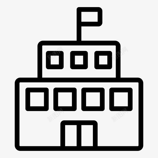 学校建筑大学图标svg_新图网 https://ixintu.com 大学 学习 学校 建筑 高中