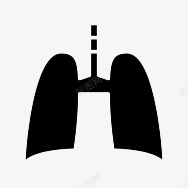 解剖学肺生物学字形图标图标