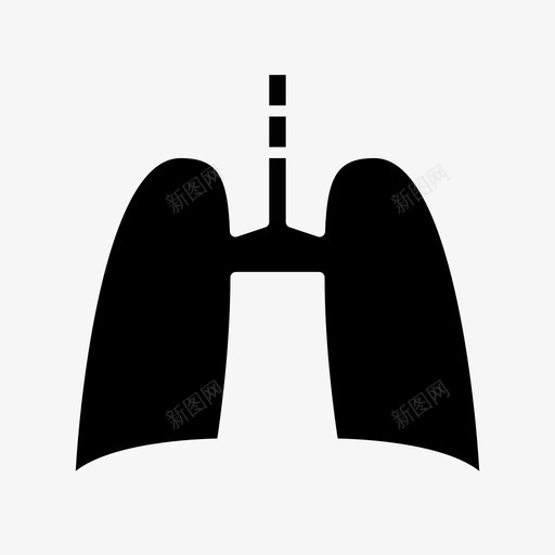 解剖学肺生物学字形图标svg_新图网 https://ixintu.com 字形 生物学 解剖学