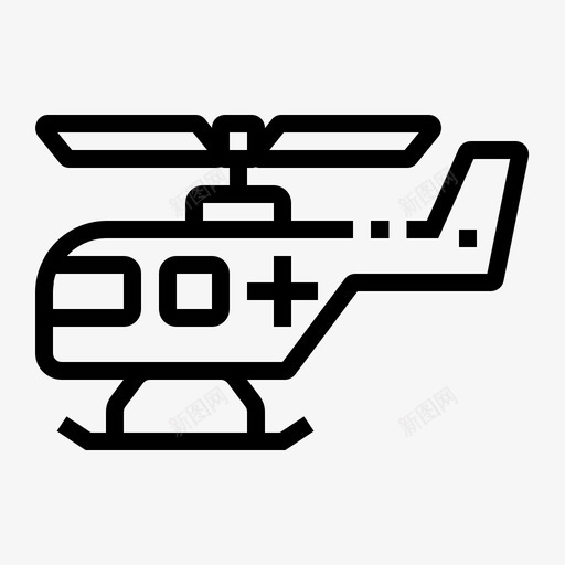 直升机医院医疗图标svg_新图网 https://ixintu.com 医疗 医院 直升机 运输