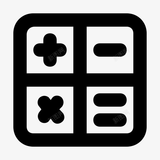 计算器应用商务图标svg_新图网 https://ixintu.com 办公 商务 应用 管理 网站 计算器