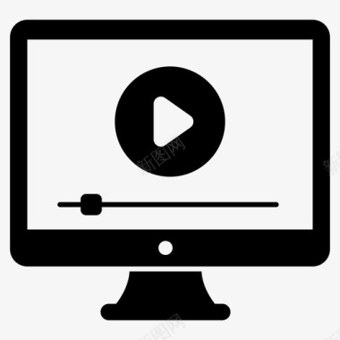 在线视频计算机互联网视频图标图标