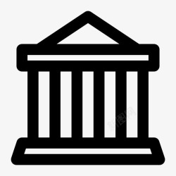 学校展览博物馆展览教育图标高清图片