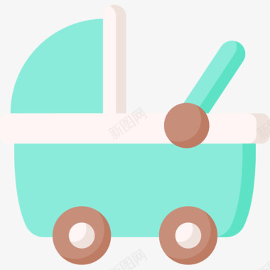 婴儿推车婴儿淋浴器20扁平图标图标