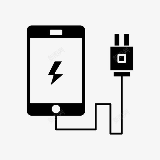 电池充电电池供电垂直图标svg_新图网 https://ixintu.com 垂直 字形图标 电池供电 电池充电