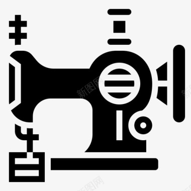 缝纫机缝纫75字形图标图标