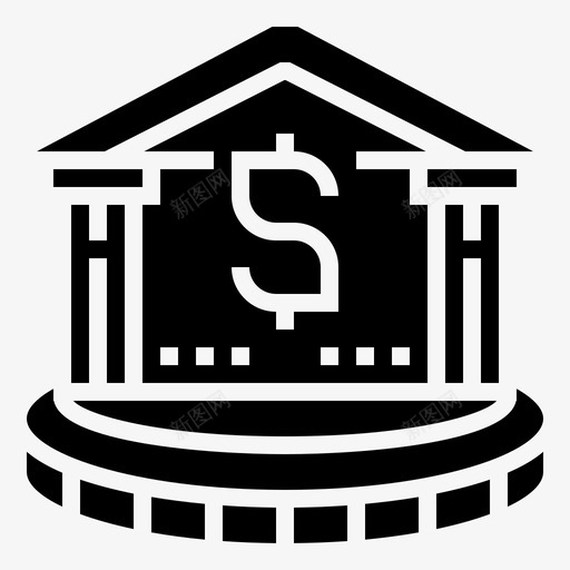 银行储蓄和投资15字形图标svg_新图网 https://ixintu.com 储蓄 字形 投资 银行