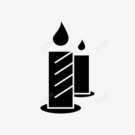 蜡烛万圣节烛台图标svg_新图网 https://ixintu.com 万圣节 图标 烛台 蜡烛 雕文