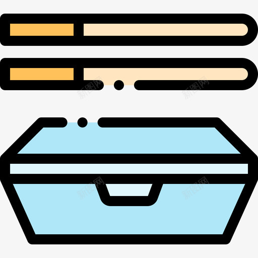 食品容器外带39线性颜色图标svg_新图网 https://ixintu.com 外带 容器 线性 颜色 食品