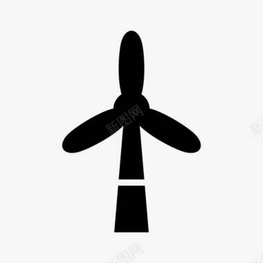 风车生态电力图标图标