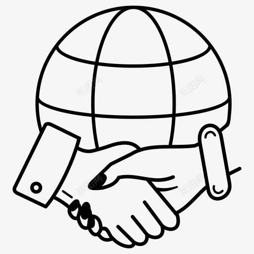 项目管理协议握手图标svg_新图网 https://ixintu.com 协议 合作 国际 握手 项目管理