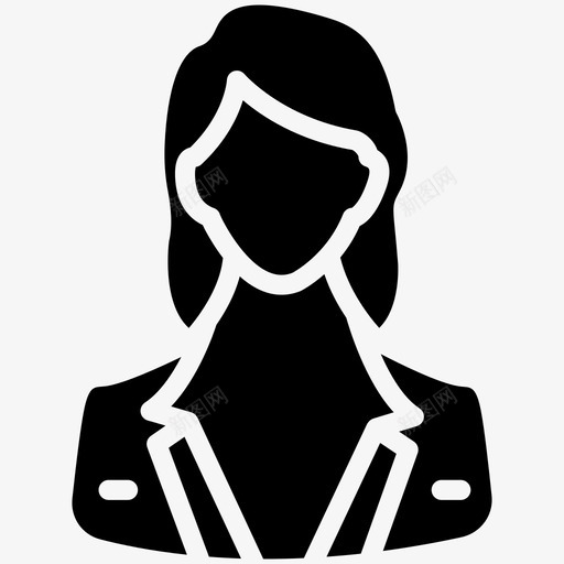 女商人客户办公室图标svg_新图网 https://ixintu.com 个人 办公室 女商人 客户 用户