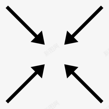 箭头收缩十字图标图标