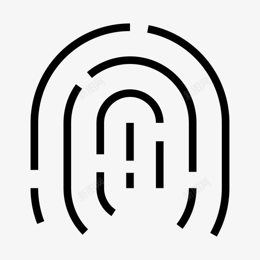 指纹生物识别保护图标svg_新图网 https://ixintu.com 保护 图标 基本 安全 扫描 指纹 生物识别