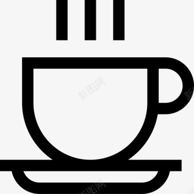 咖啡杯咖啡店2线性图标图标