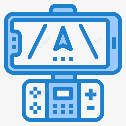 控制智能手机技术5蓝色图标svg_新图网 https://ixintu.com 手机 技术 控制 智能 蓝色