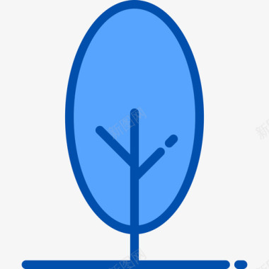 树自然90蓝色图标图标