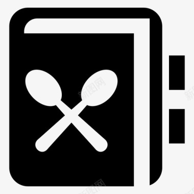 食谱书烹饪食物图标图标