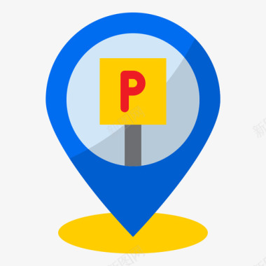 停车场导航和地图4平面图标图标