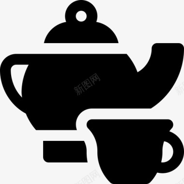 茶壶英国19装满图标图标