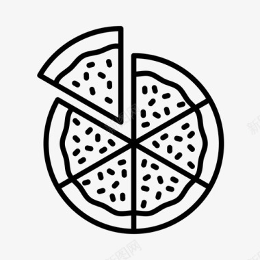 披萨片烹饪晚餐图标图标