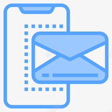 电子邮件邮件73蓝色图标图标
