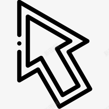 鼠标指针编辑线性图标图标