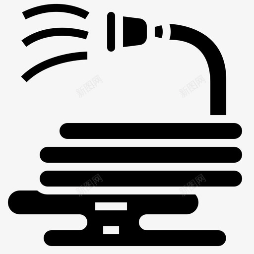 浇水软管花园植物图标svg_新图网 https://ixintu.com 农场 标志 植物 洒水器 浇水 花园 软管