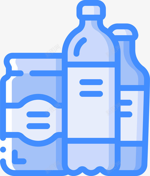 瓶子塑料制品4蓝色图标svg_新图网 https://ixintu.com 塑料制品 瓶子 蓝色