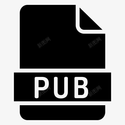 pub文件扩展名pub图标svg_新图网 https://ixintu.com pub 扩展名 文件