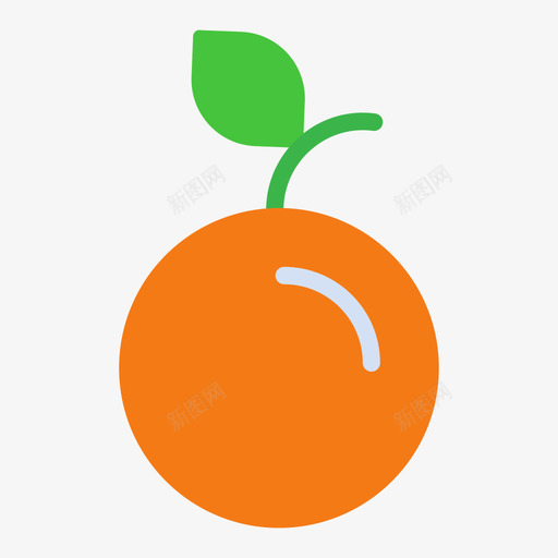 橙色水果和蔬菜38扁平图标svg_新图网 https://ixintu.com 扁平 橙色 水果 蔬菜