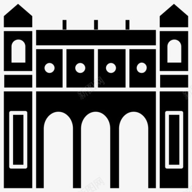 古罗马斗兽场君士坦丁拱门建筑斗兽场图标图标
