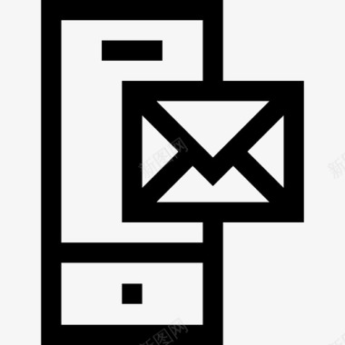 邮件移动功能42线性图标图标
