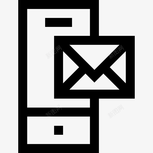 邮件移动功能42线性图标svg_新图网 https://ixintu.com 功能 移动 线性 邮件