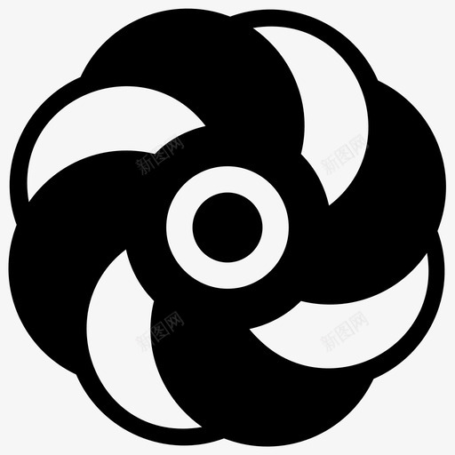 漩涡花装饰花花装饰图标svg_新图网 https://ixintu.com 图案 漩涡 符号 装饰 设计