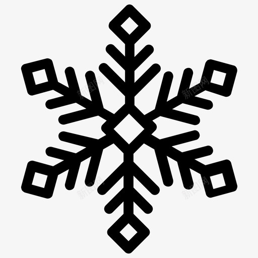 抽象几何雪花抽象雪花圣诞雪花图标svg_新图网 https://ixintu.com 几何 图标 圣诞 抽象 设计 雪花