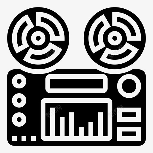 卷筒立体声音乐唱片图标svg_新图网 https://ixintu.com 卷筒立体声 唱片 回溯技术lyph1 复古 音乐