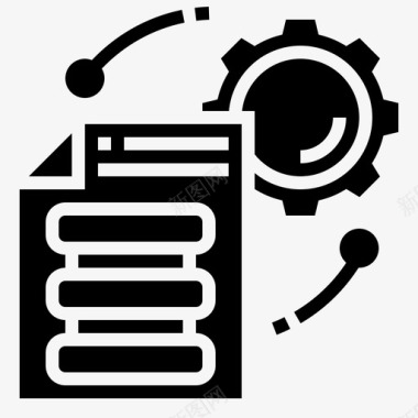 文件存储数据库管理2字形图标图标