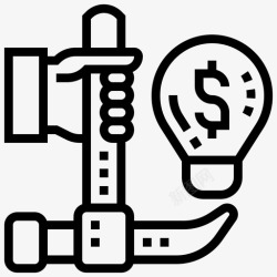投资槓杆杠杆业务财务图标高清图片